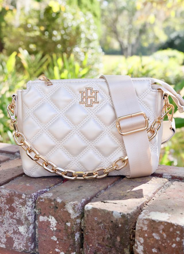 Jace Pearl Quilted Crossbody