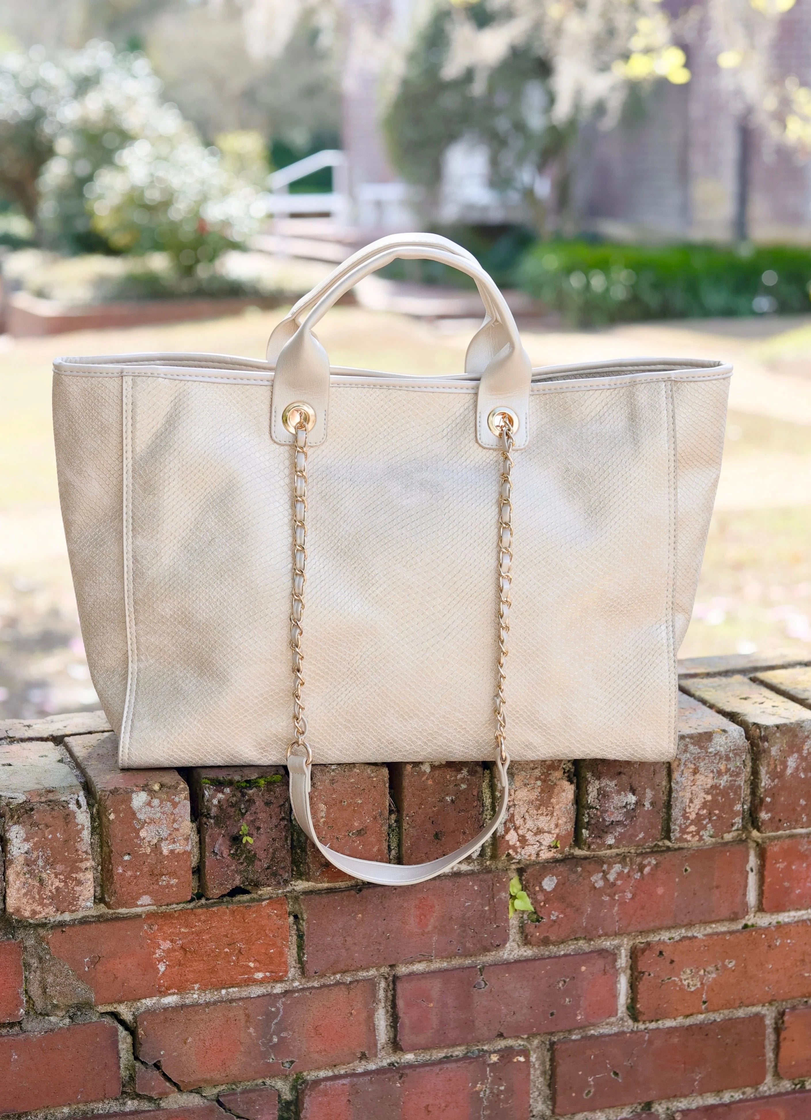 Shimmer Champagne Tote Bag