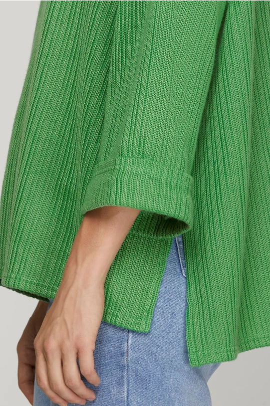 Green Folded Sleeve Top