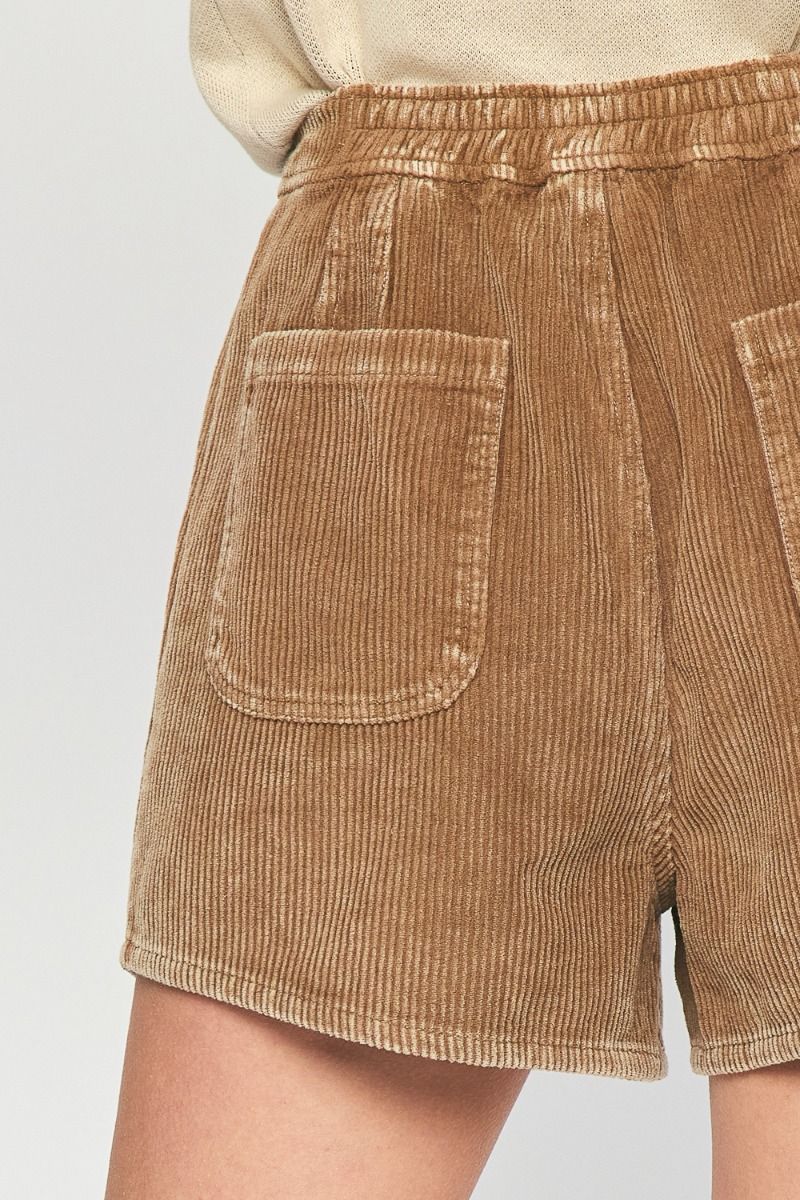 Camel Corduroy Shorts