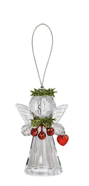 3" Mistletoe Angel Ornament