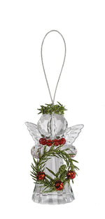 3" Mistletoe Angel Ornament
