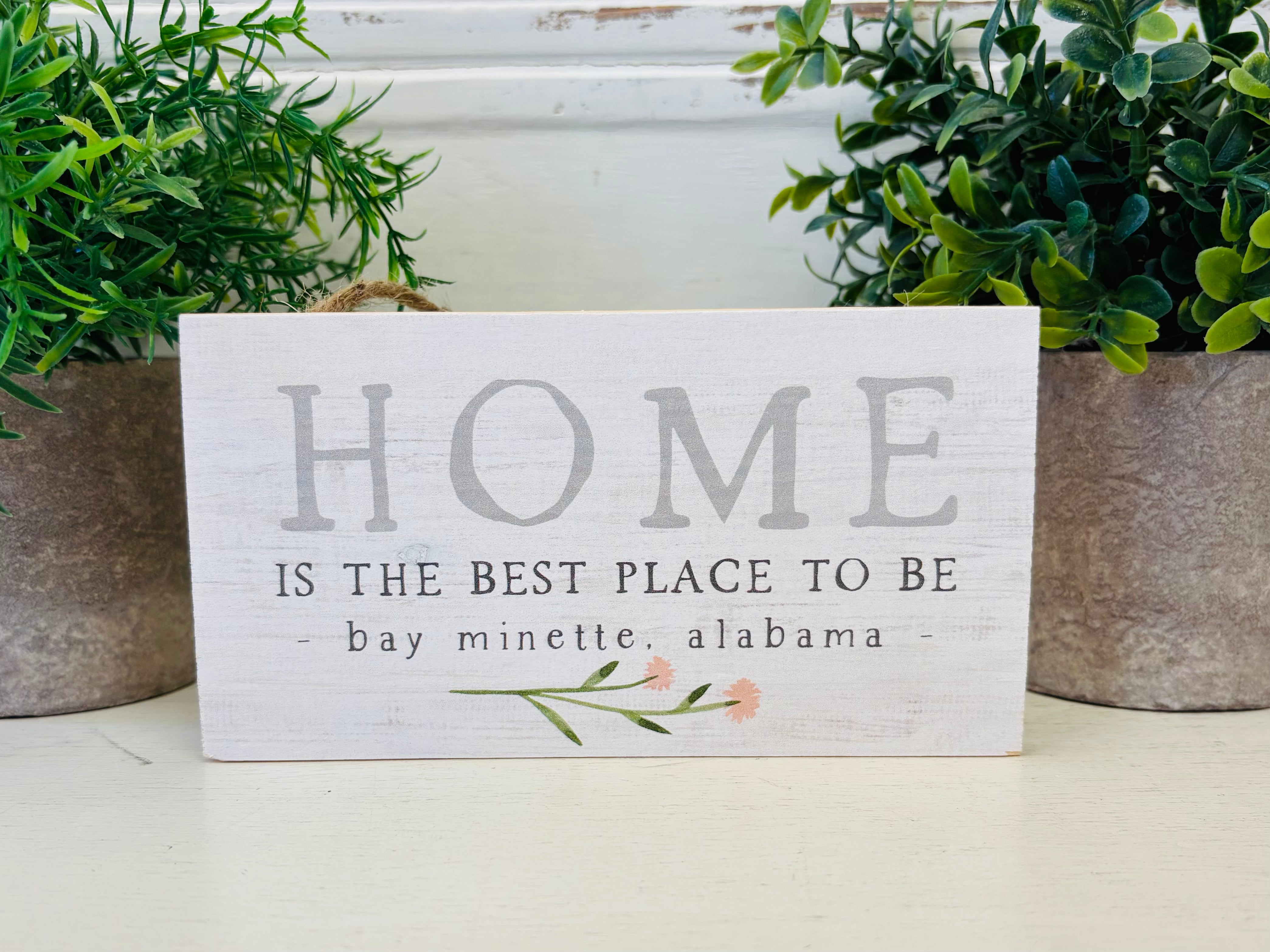 Bay Minette Wooden Hanging Sign