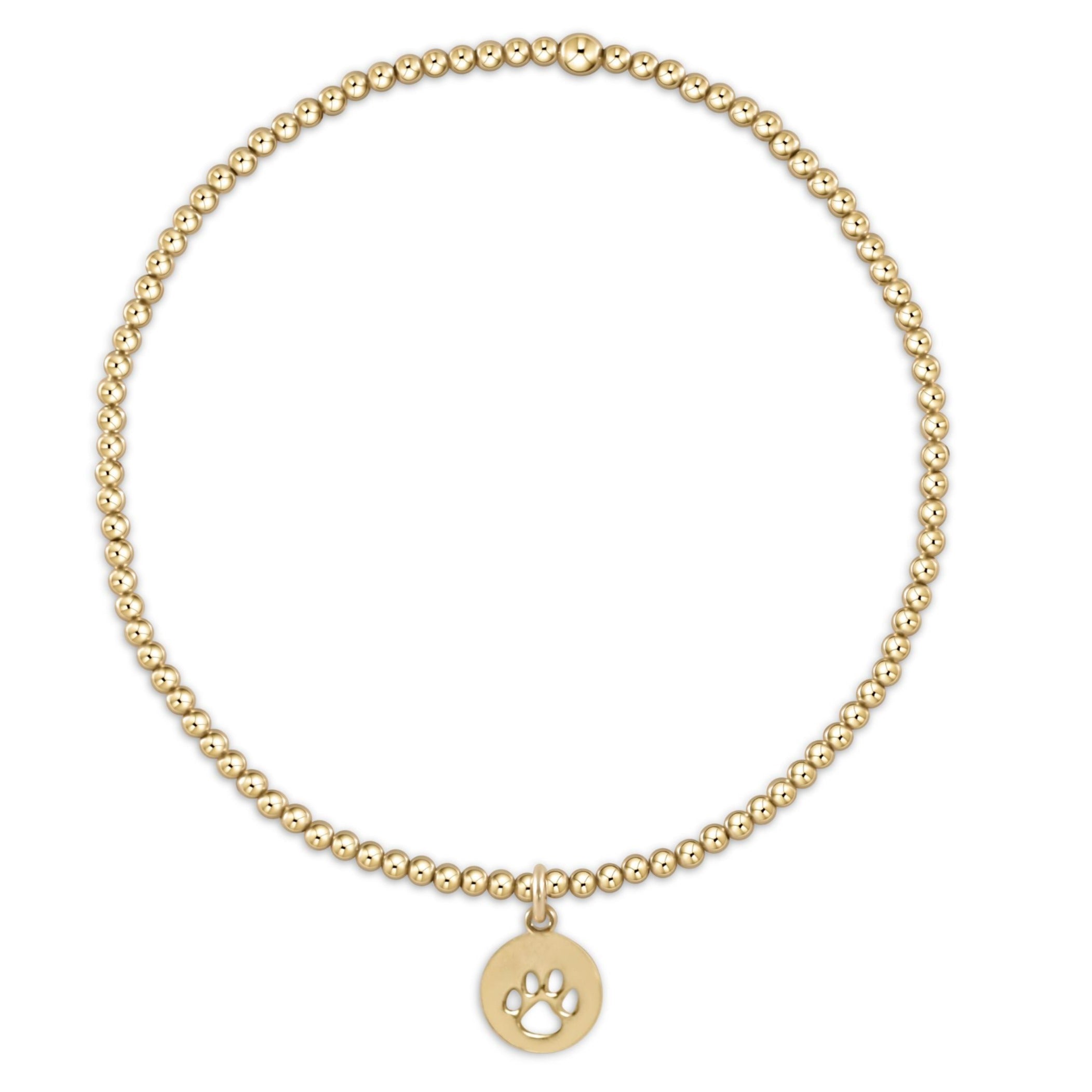 ENewton|Paw Print Disc 2mm Bracelet