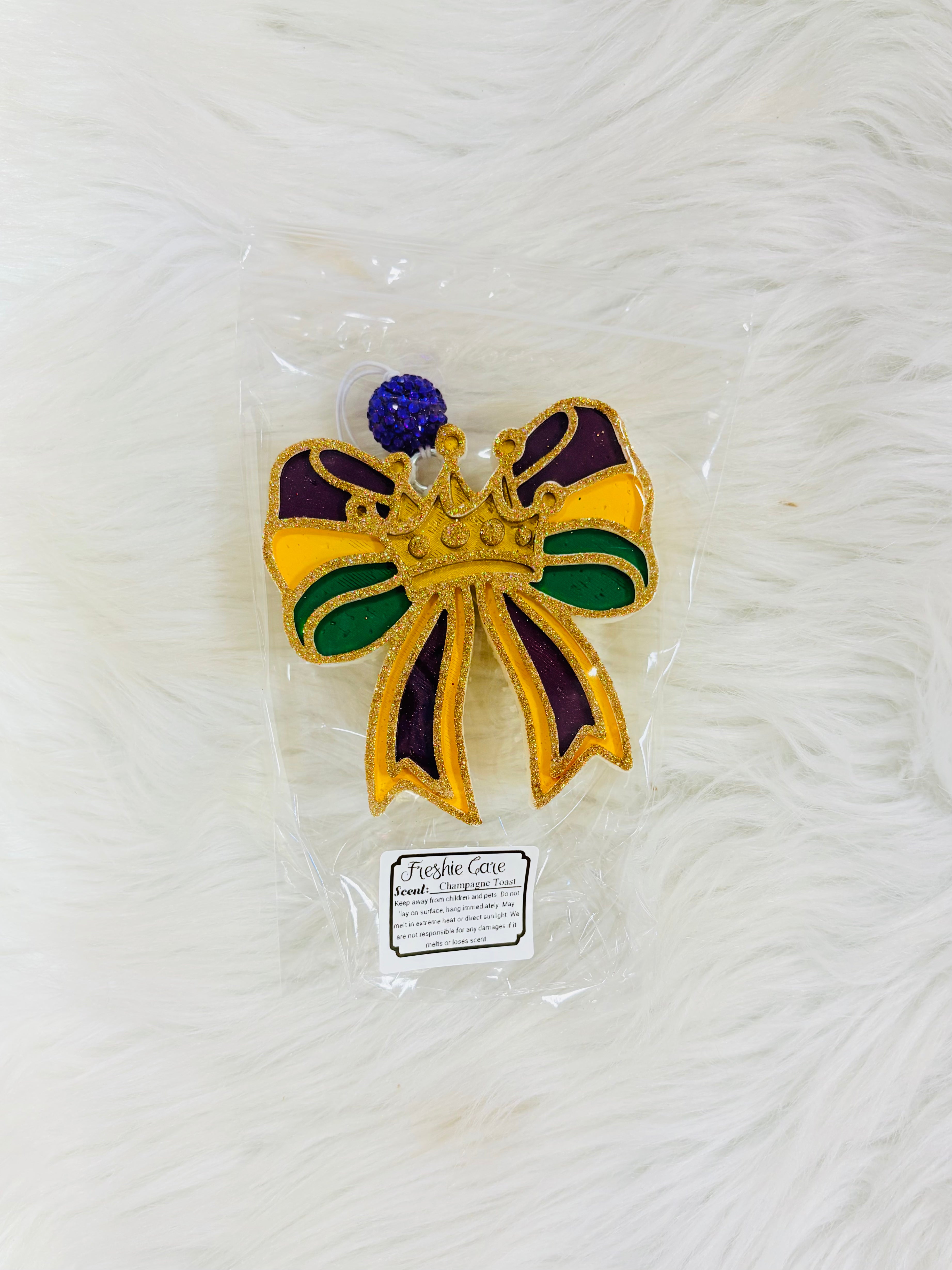 Mardi Gras Bow Freshie
