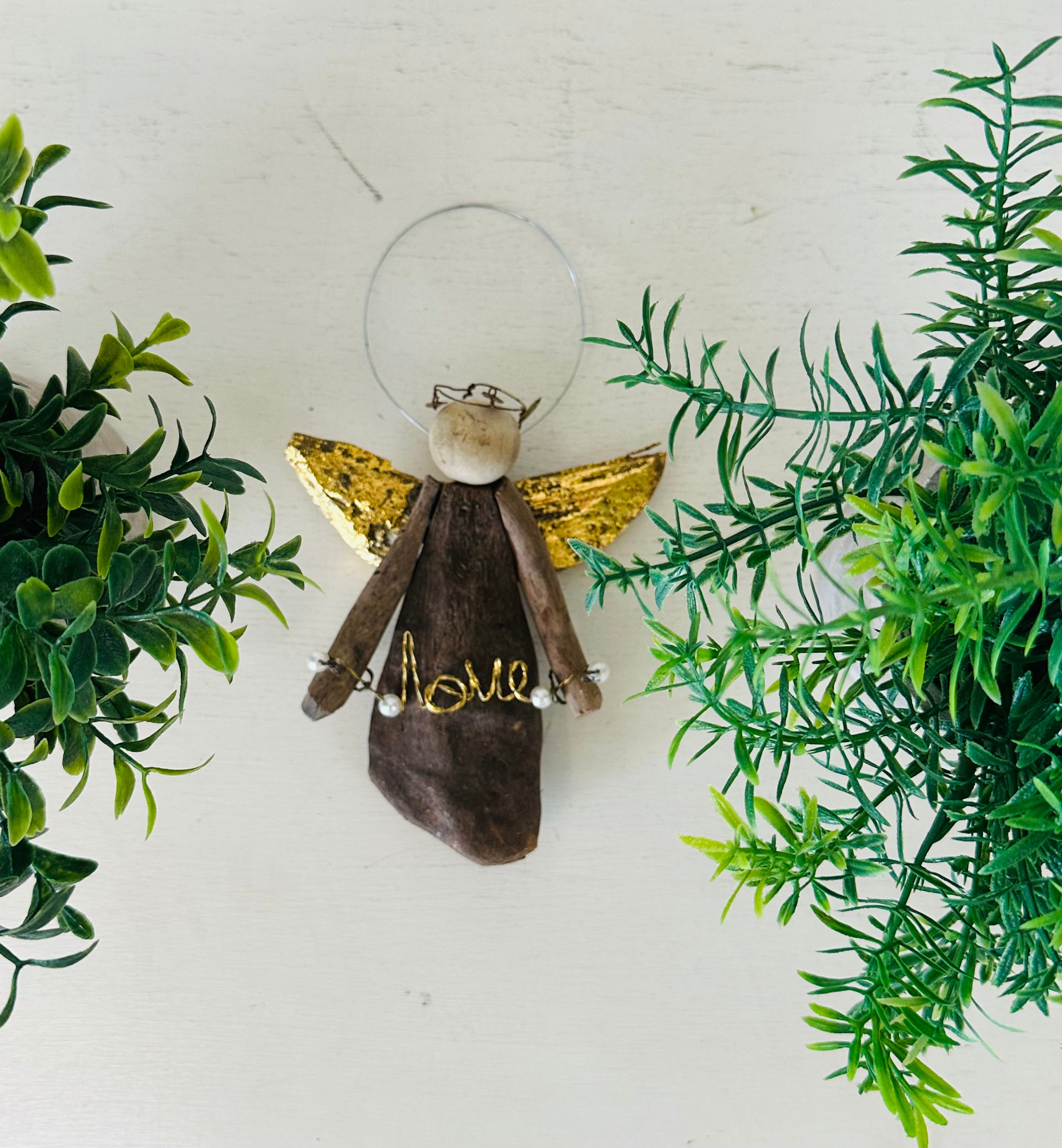 Driftwood Angel Ornament