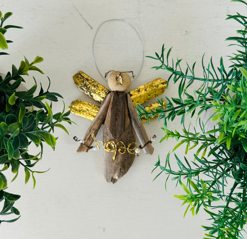 Driftwood Angel Ornament