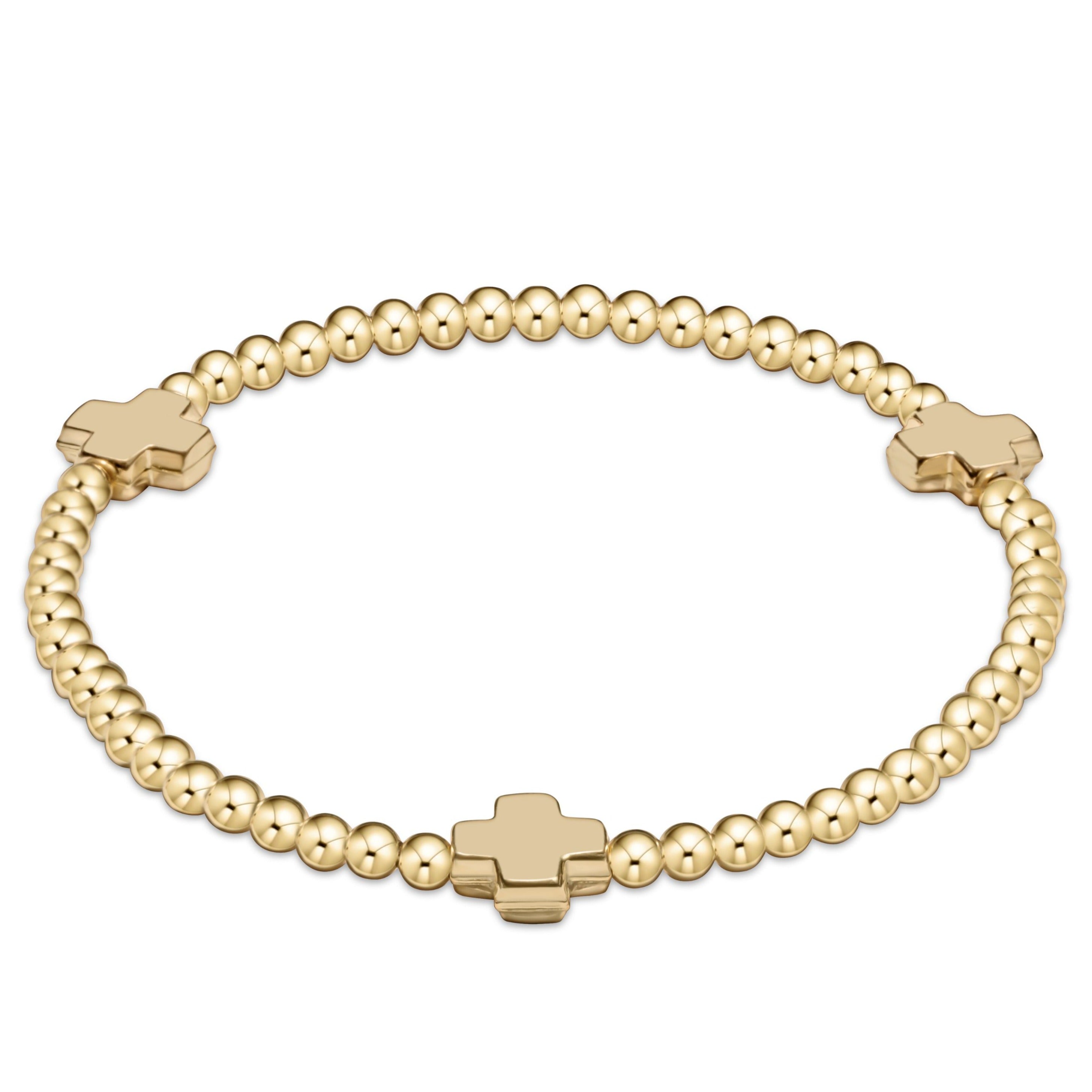 ENewton|Sign. Cross 3mm Bracelet