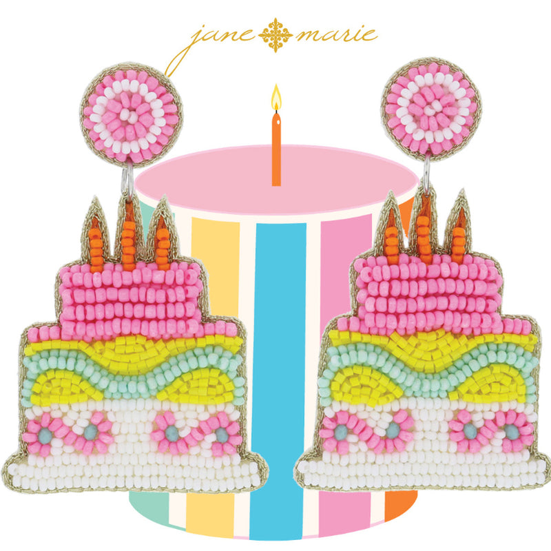 JM Birthday Cake Earrings