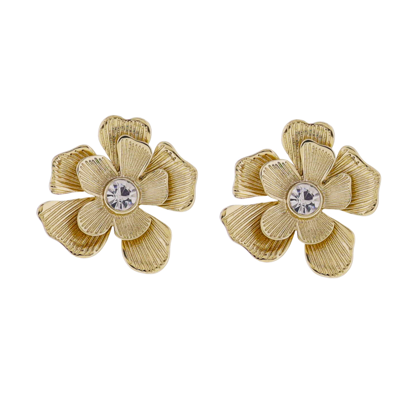 Jane Marie Gold Flower Earrings