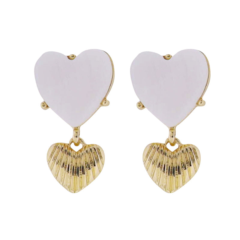 Jane Marie Heart Layered Earrings