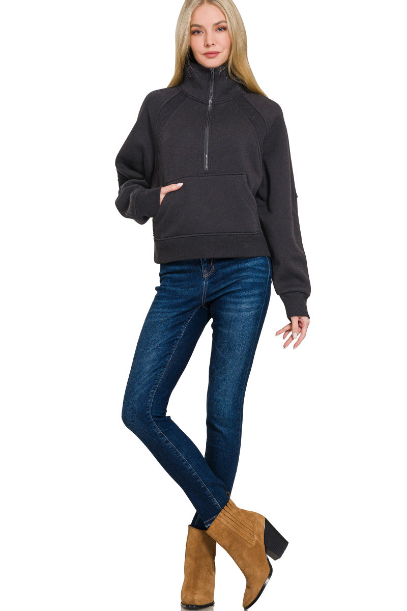 Half Zip Kangaroo Sweatshirt