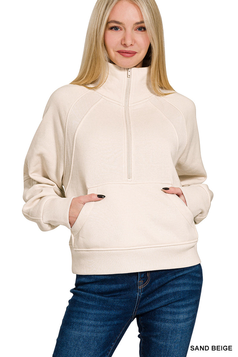 Half Zip Kangaroo Sweatshirt