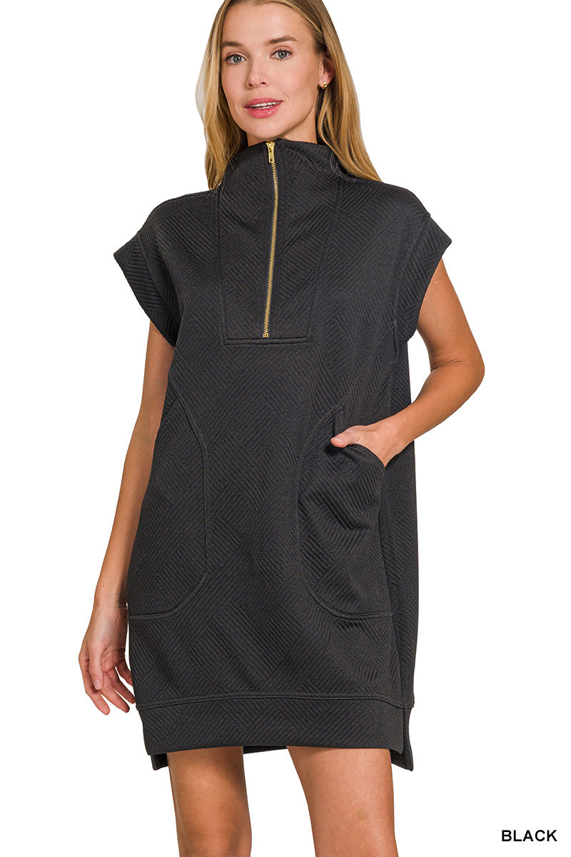 Jacquard Zippered Dress