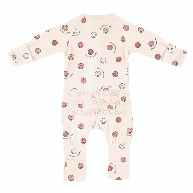 Jesus Loves Me Romper-Pink