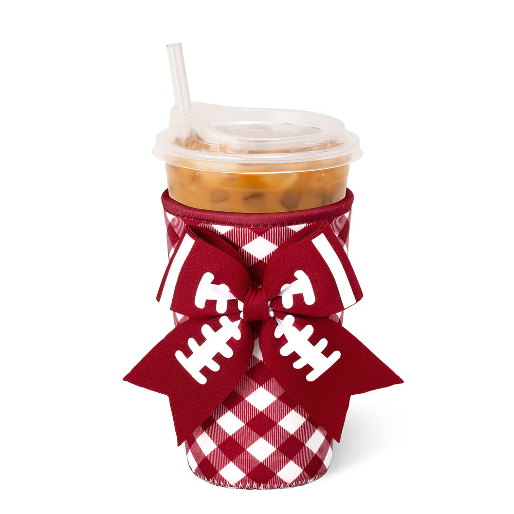 Gingham Crimson Iced Cup Coolie