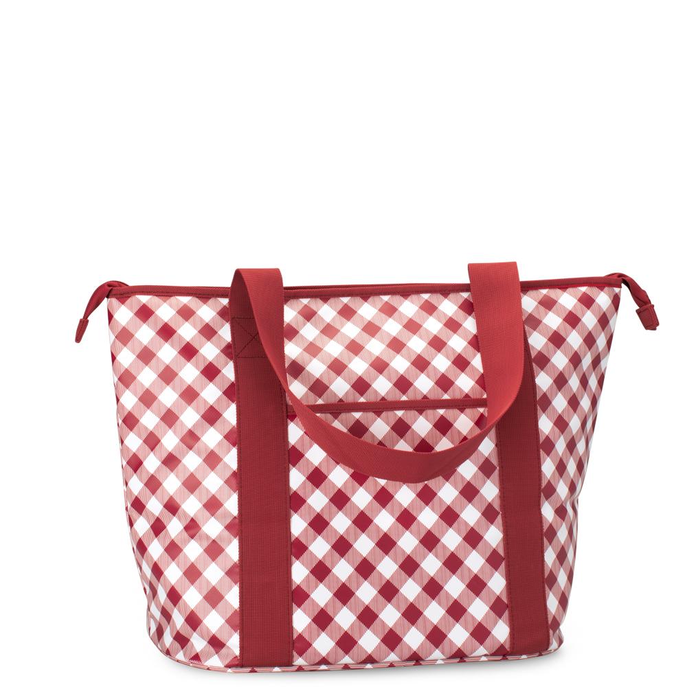 Gingham Crimson Zippi 36oz Cooler