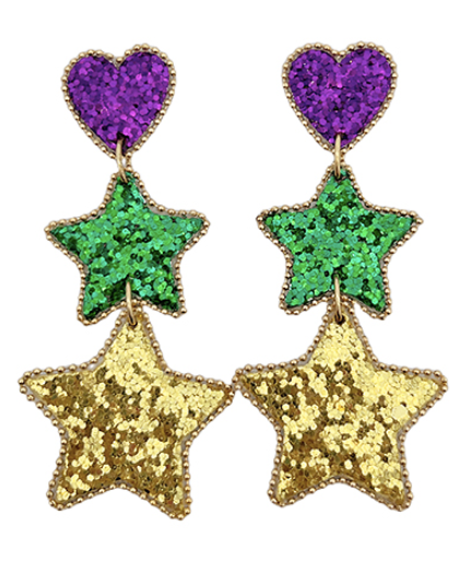 Mardi Gras Earrings