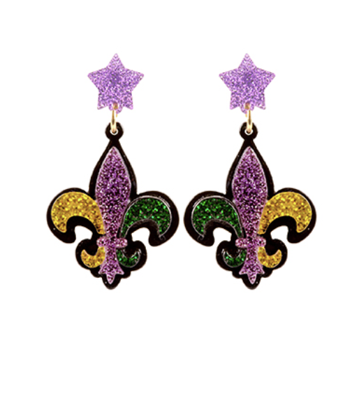 Mardi Gras Earrings