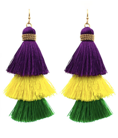 Mardi Gras Earrings