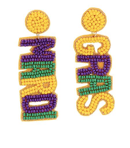 Mardi Gras Earrings