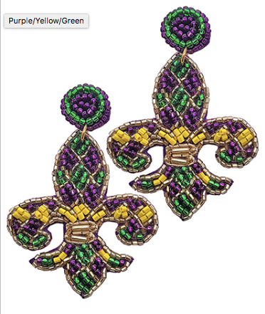 Mardi Gras Earrings