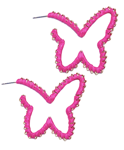 Wrapped Butterfly Hoops
