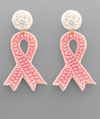 Post Pink Ribbon Earrings