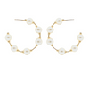 Wire Round Pearl Hoops