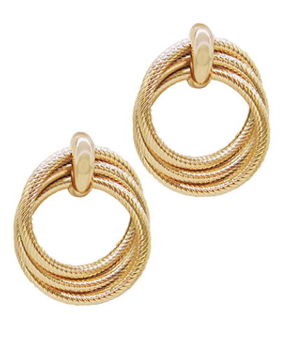 Triple Circle Link Earrings