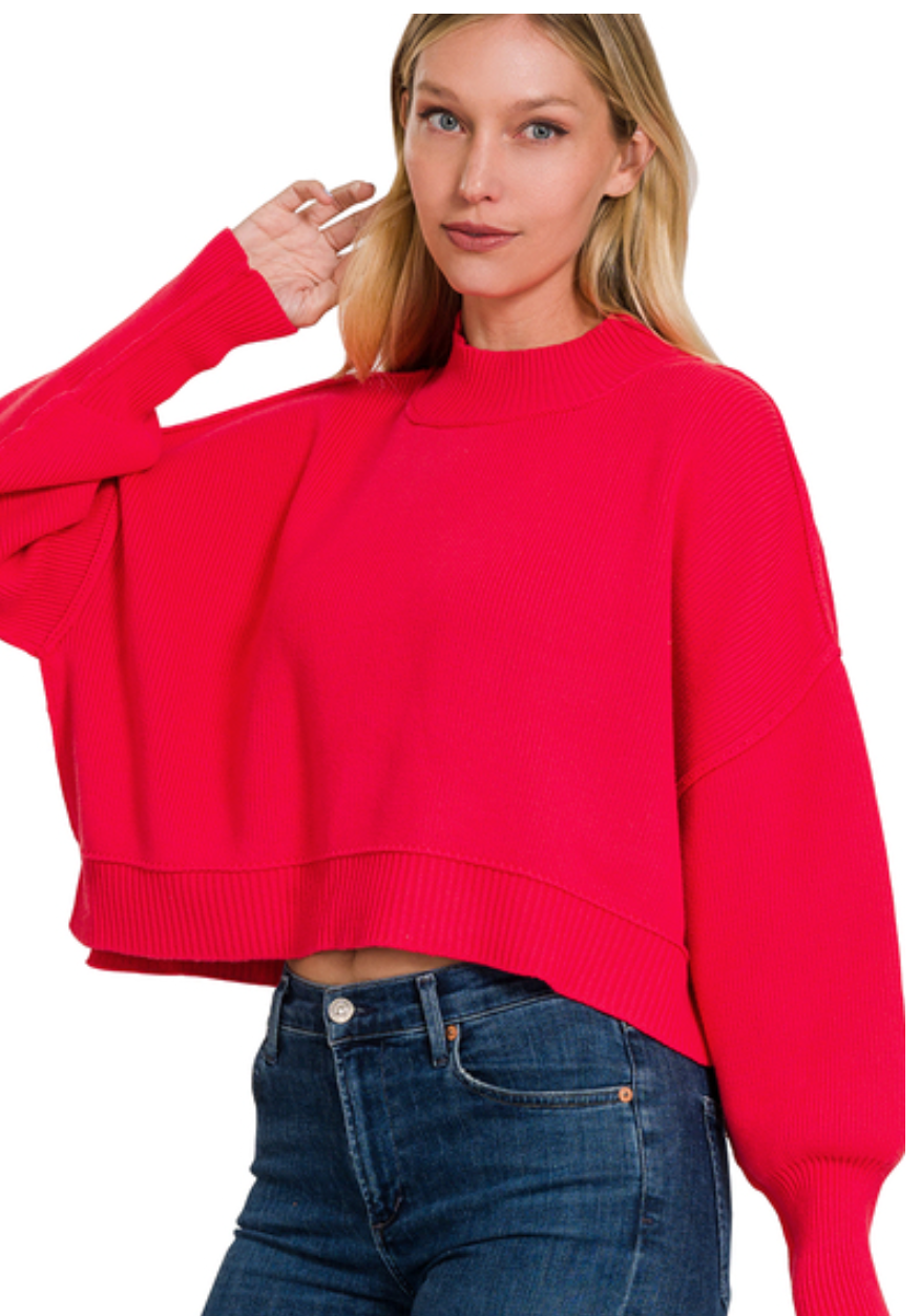 Side Slit Oversized Sweater