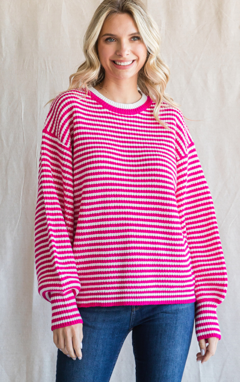 Striped Pink Sweater