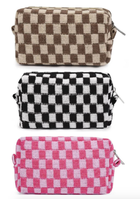 Checkered Pouch Bag
