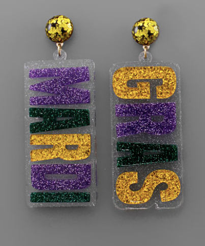 Mardi Gras Earrings