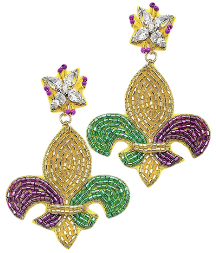 Mardi Gras Earrings