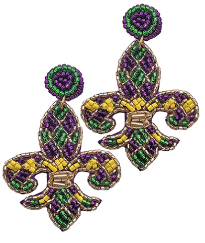 Mardi Gras Earrings