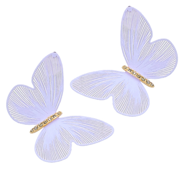 Filigree Color Butterfly Earrings