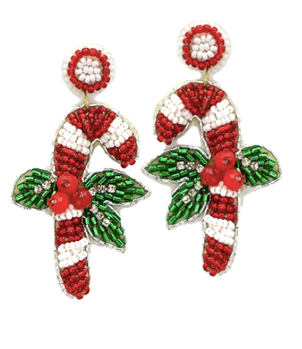 Christmas Beaded Earrings