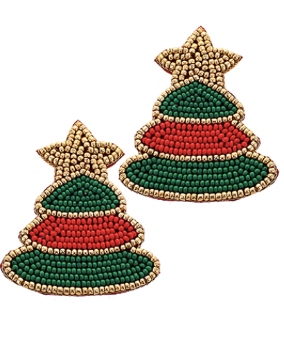 Christmas Beaded Earrings