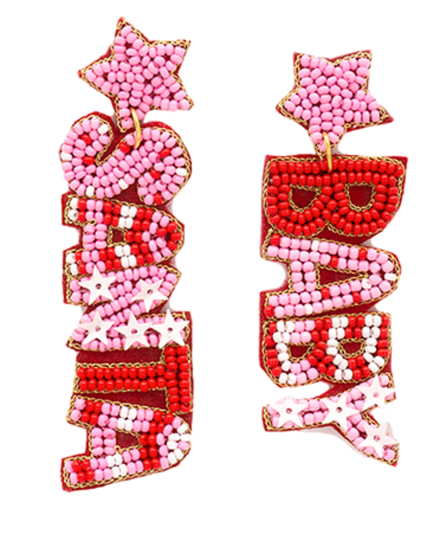 Christmas Beaded Earrings