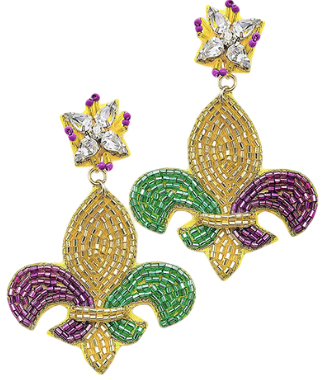 Mardi Gras Earrings