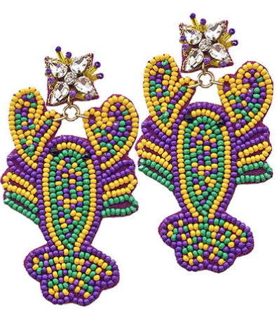 Mardi Gras Earrings