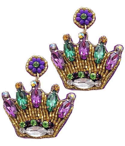 Mardi Gras Earrings