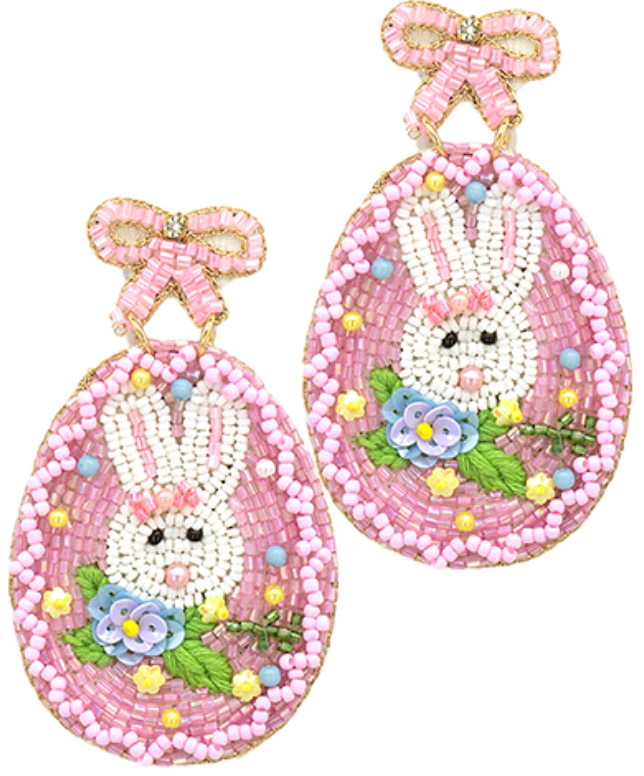 Easter Egg Bow Earrings