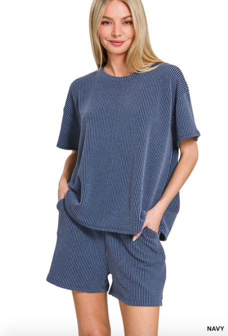 Corded Ribbed Set