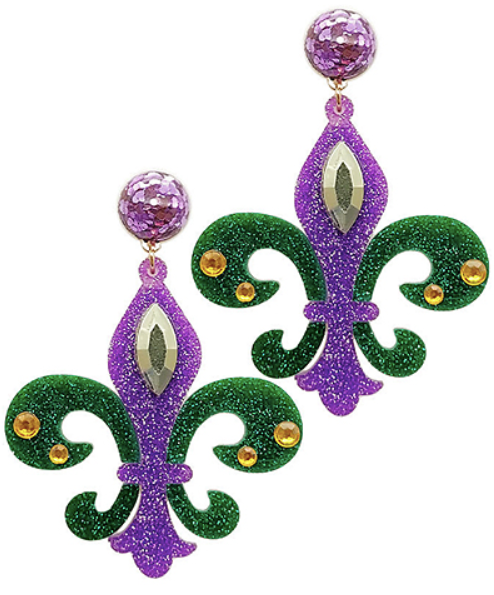 Mardi Gras Earrings