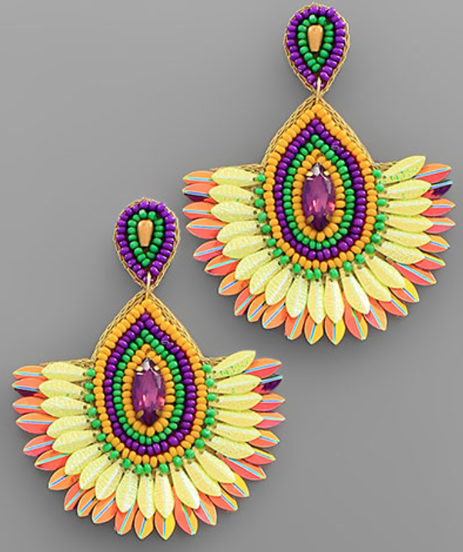 Mardi Gras Earrings