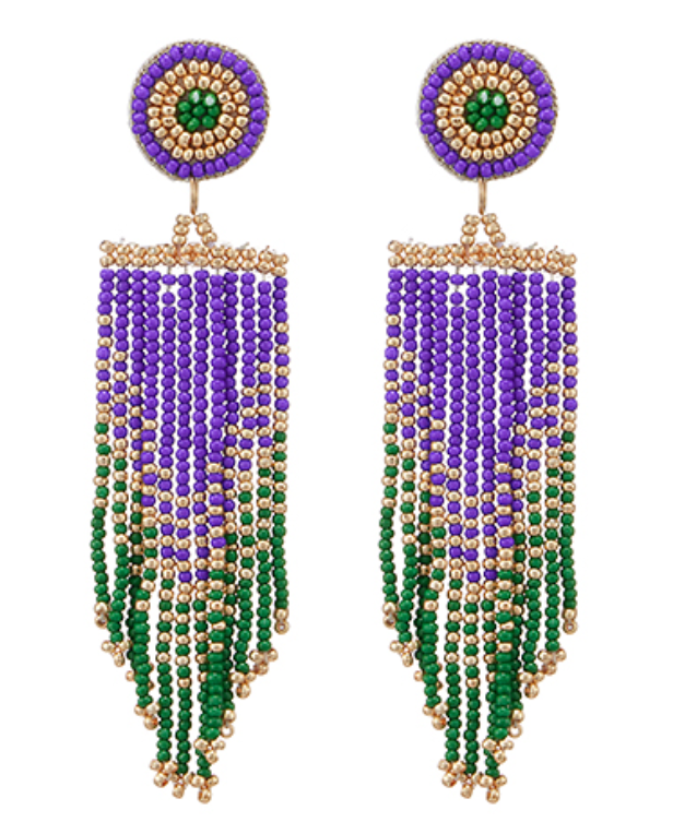 Mardi Gras Earrings