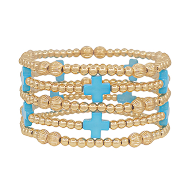 Color Cross Bracelet Set