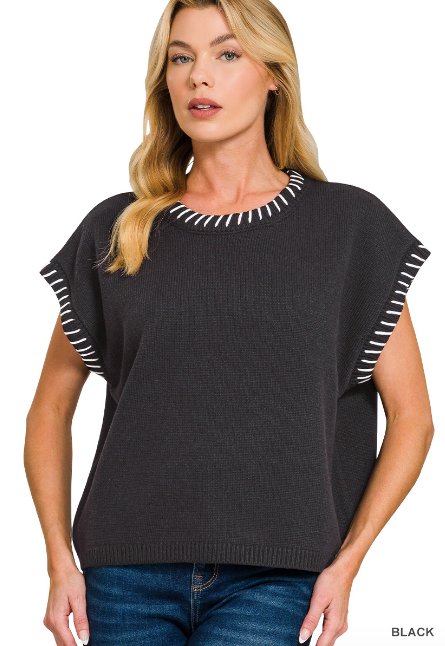 Stitch Detailed Sweater Vest